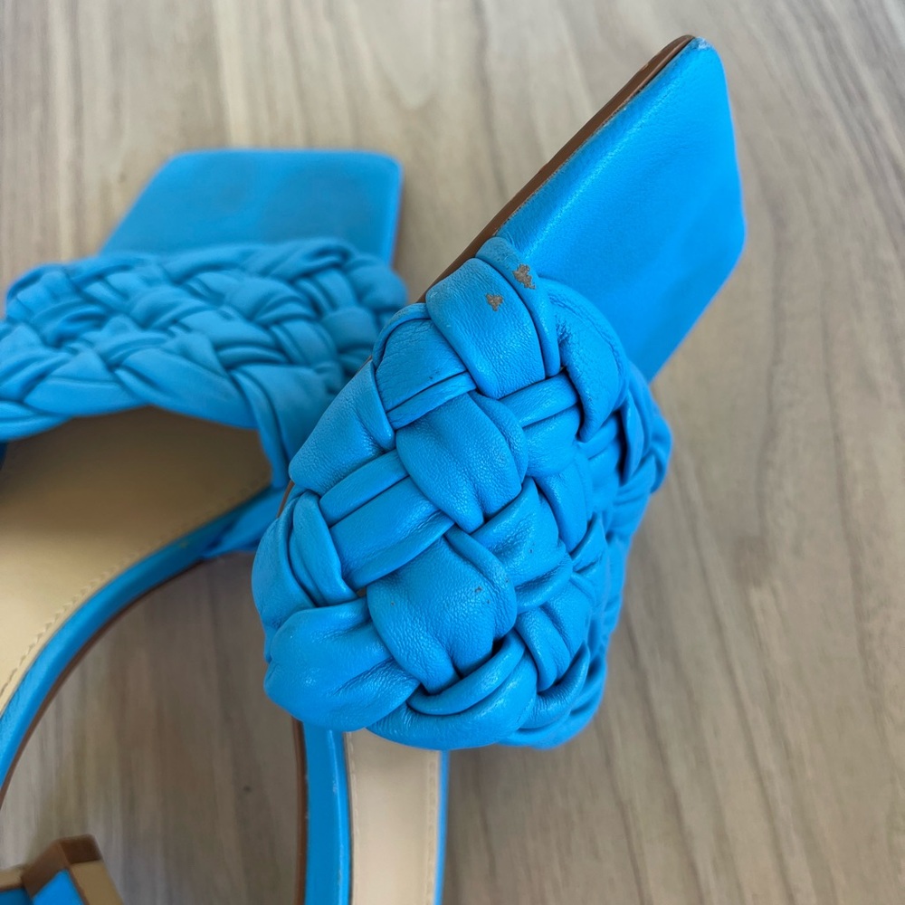 Marc Fisher Vibrant Blue Braided Sandals - Picture 9 of 10